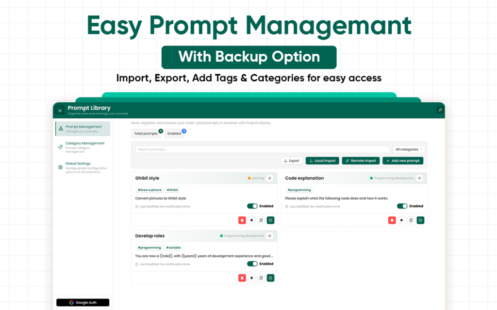 Prompt Library: LLM Prompt Saver & Organizer