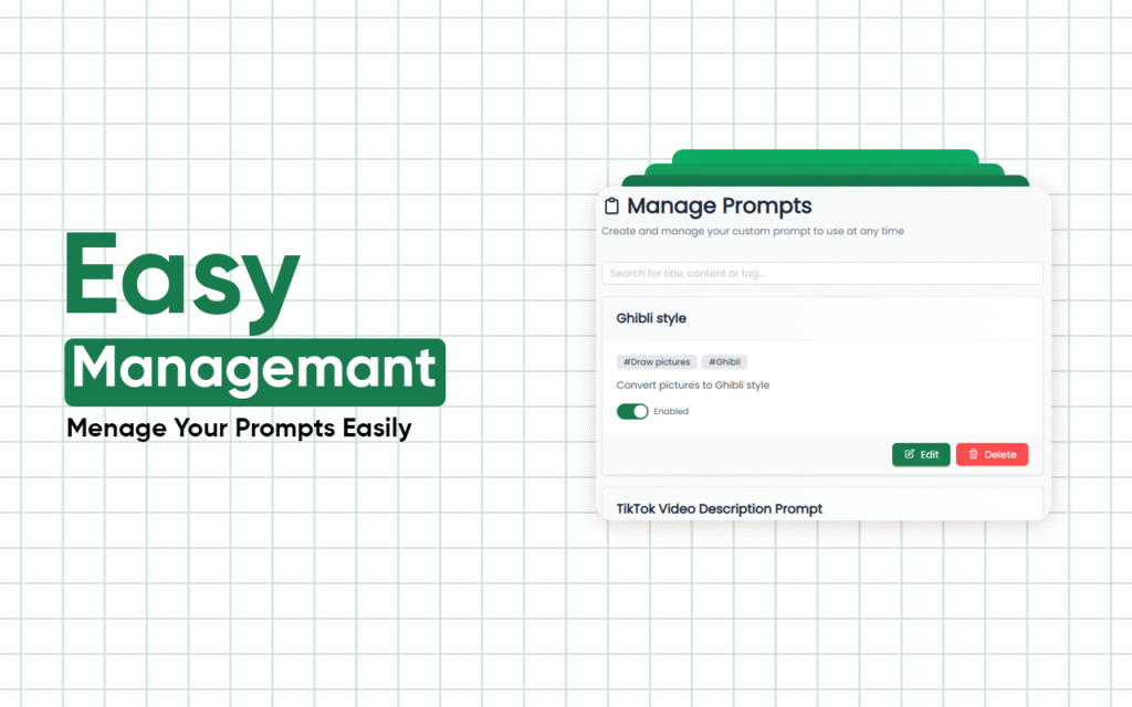 Prompt Library - Prompt Saver Browser Extension